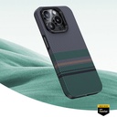 Apple iPhone 15 Pro Uyumlu Kılıf Magsafe Şarj Özellikli Karbon Fiber Tasarımlı Benks Aurora ArmorPro Kevlar Kapak - 12