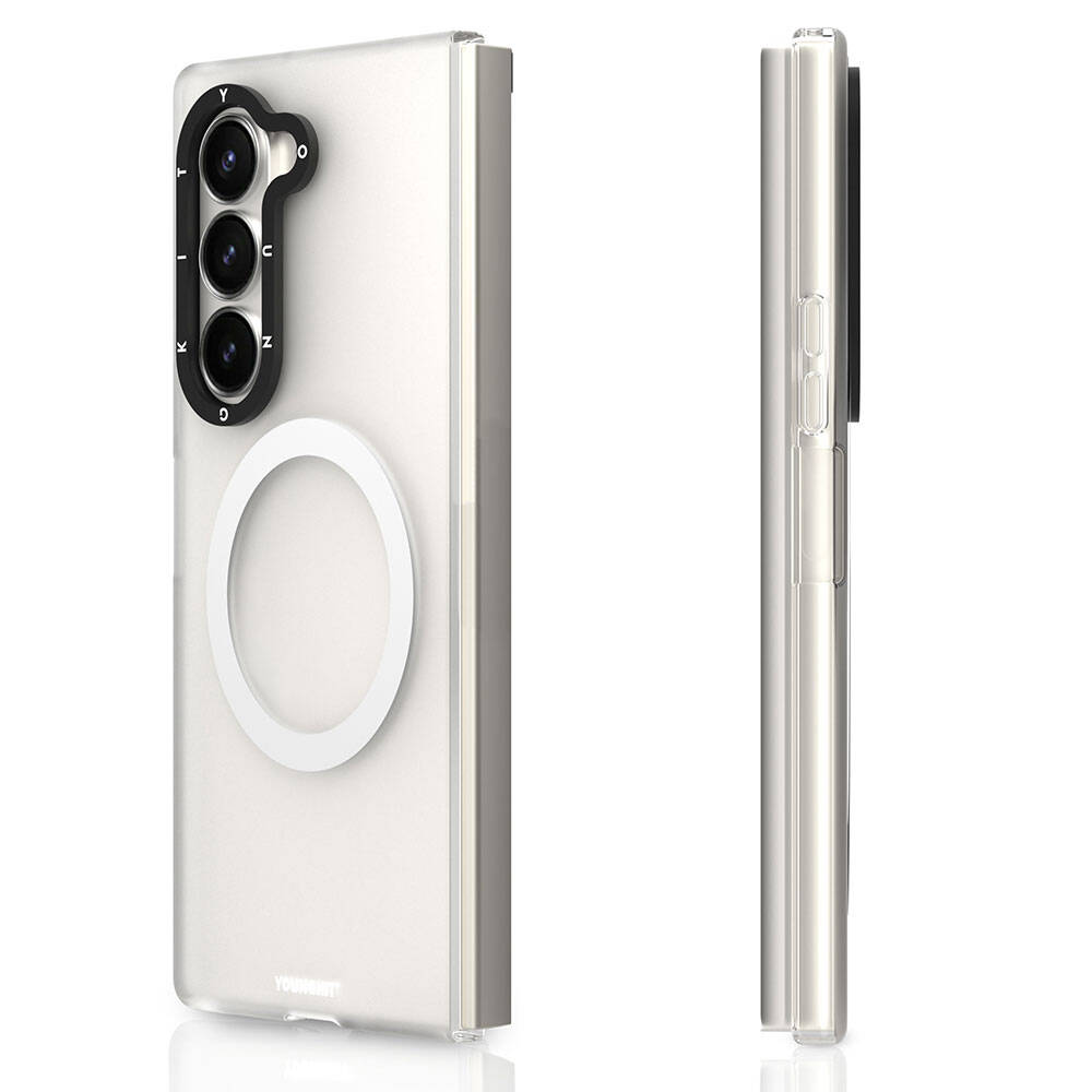 Samsung Galaxy Z Fold 6 Uyumlu Kılıf Magsafe Şarj Özellikli Youngkit Hidden Sand Serisi Kapak - 1