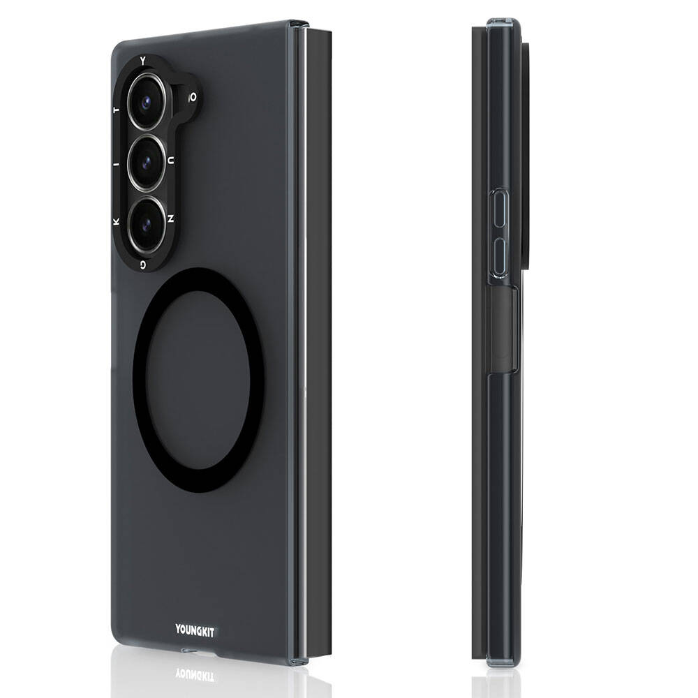 Samsung Galaxy Z Fold 6 Uyumlu Kılıf Magsafe Şarj Özellikli Youngkit Hidden Sand Serisi Kapak - 2