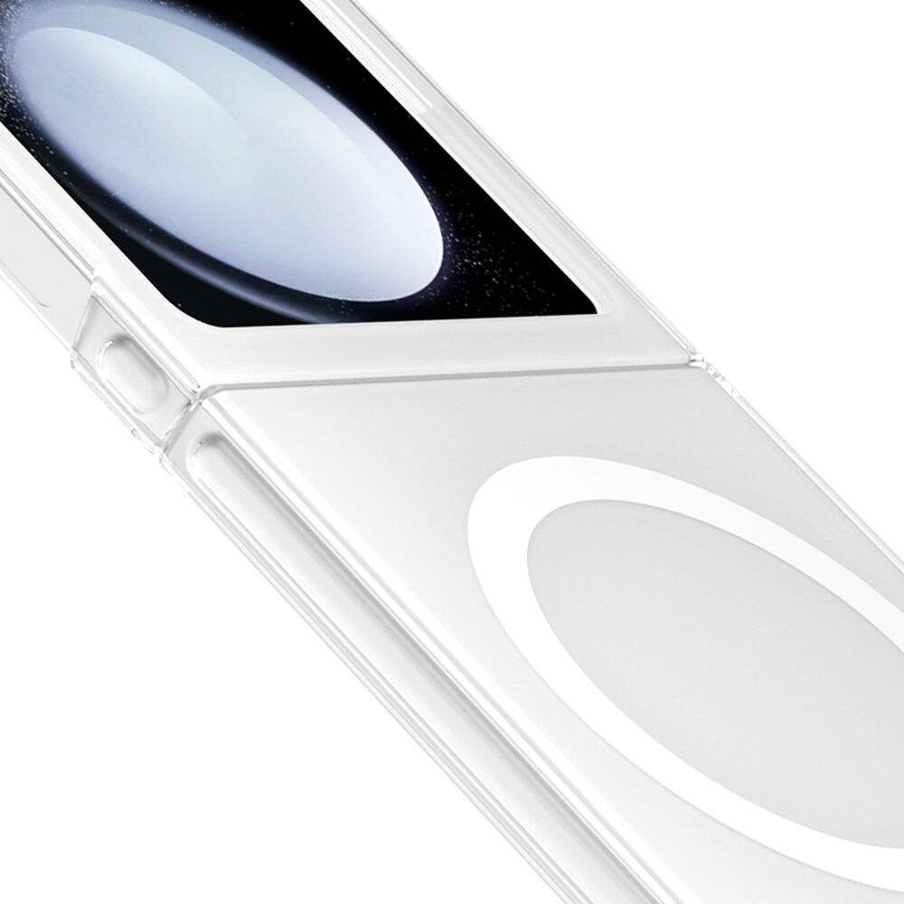Samsung Galaxy Z Flip 6 Uyumlu Kılıf Magsafe Şarj Özellikli Şeffaf Youngkit Crystal Shield Serisi Kapak - 3
