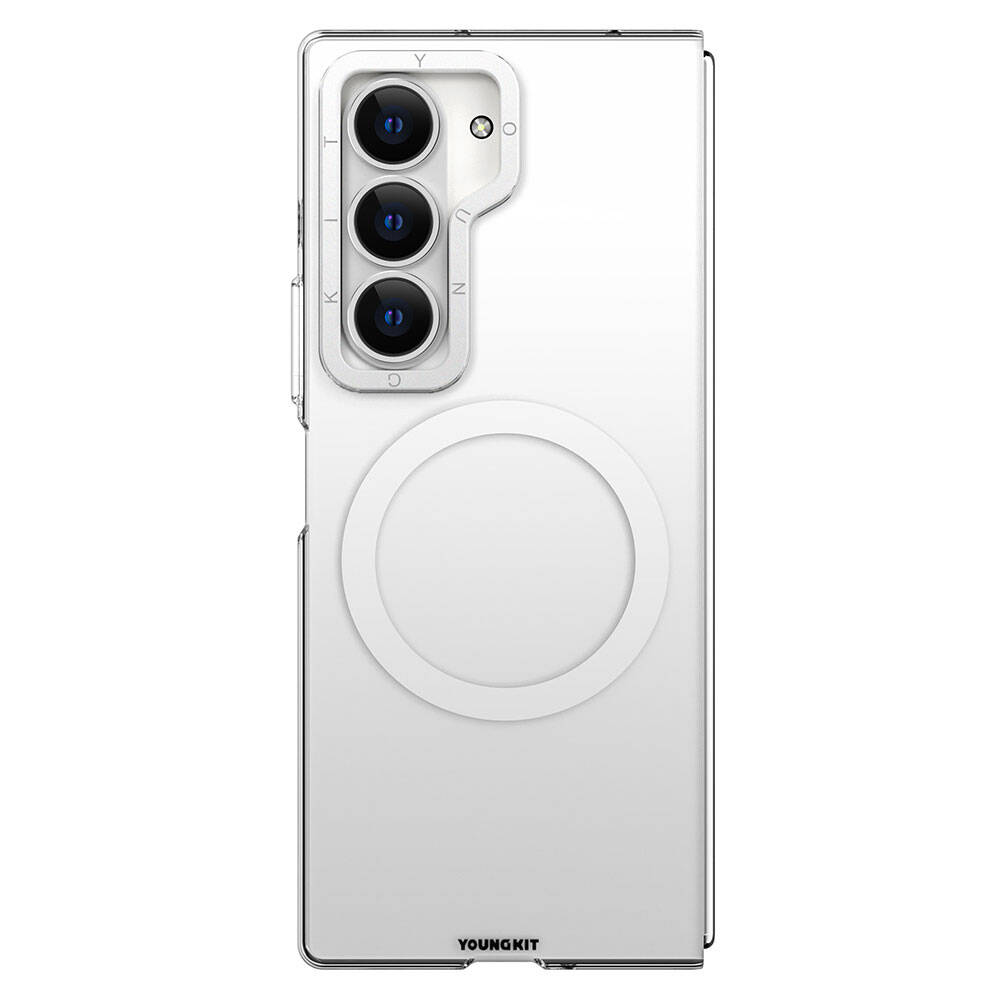 Samsung Galaxy Z Fold 6 Uyumlu Kılıf Magsafe Şarj Özellikli Şeffaf Youngkit Crystal Shield Serisi Kapak - 1