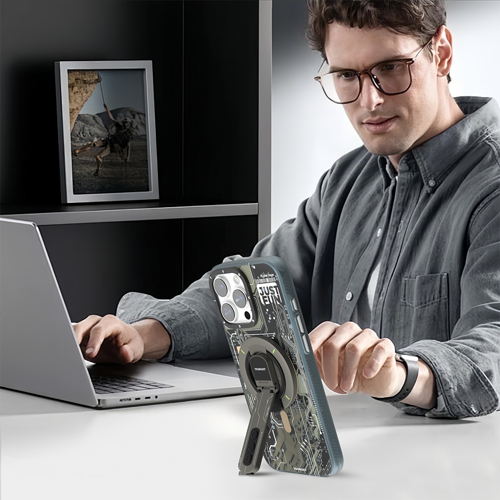 Youngkit Technology Serisi Telefon ve Tabletler için Magnetik Ring Stand - 23