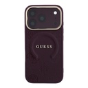 Apple iPhone 18 Pro Max Kılıf Guess Orjinal Lisanslı M-safe Şarj Özellikli Sıcak Baskılı Yazı Logolu C-Magnet PU Deri Peony Kapak - 2