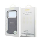 Apple iPhone 18 Pro Max Kılıf Guess Orjinal Lisanslı M-safe Şarj Özellikli Sıcak Baskılı Yazı Logolu C-Magnet PU Deri Peony Kapak - 7
