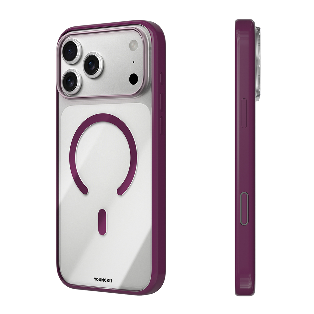 Apple iPhone 17 Pro Max Uyumlu Kılıf M-safe Şarj Özellikli Youngkit Clear Serisi Kapak - 2