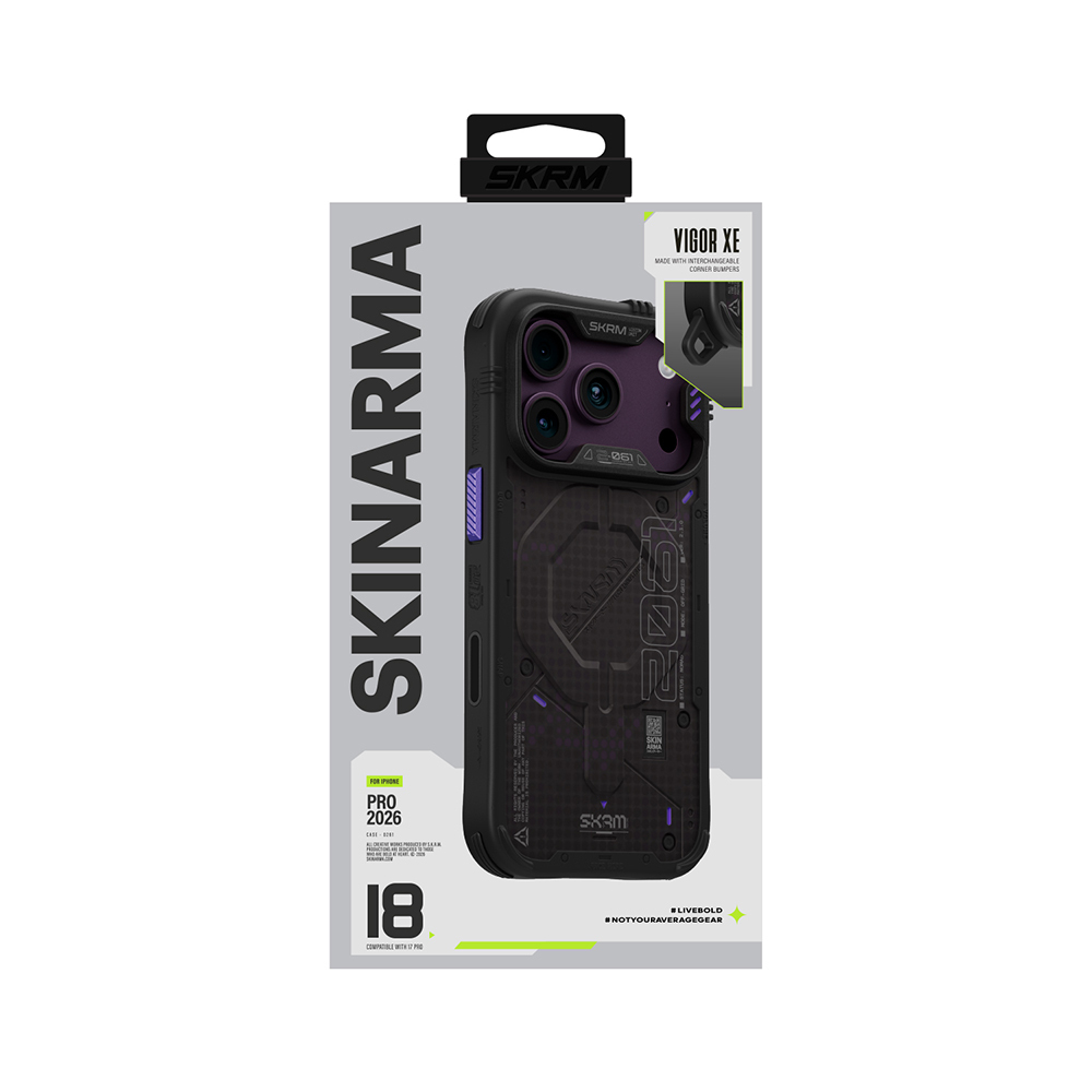 Apple iPhone 18 Pro Max Kılıf M-Safe Şarj Özellikli Airbag Tasarımlı Skinarma Vigor XE Kapak - 8