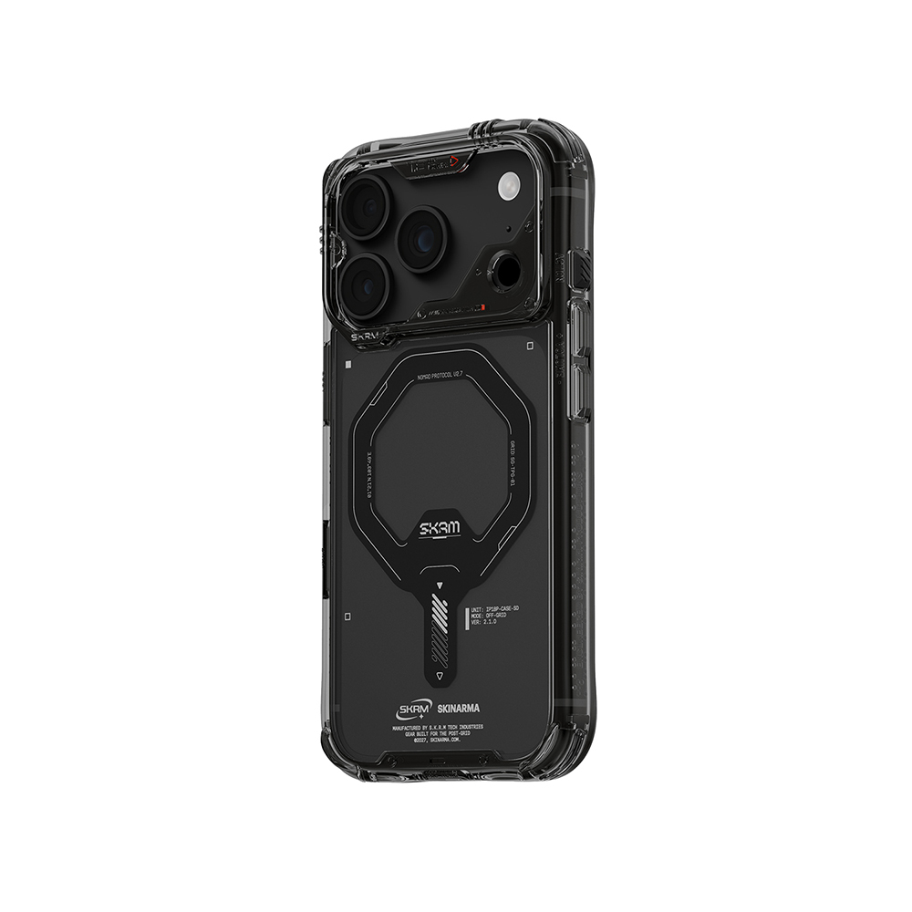 Apple iPhone 18 Pro Kılıf M-safe Şarj Özellikli Şeffaf Airbag Tasarımlı Skinarma Saido Mag-Charge Kapak - 2