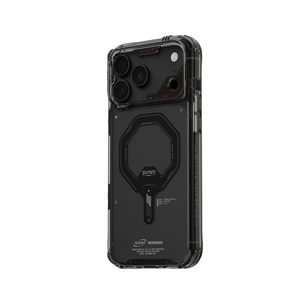 Apple iPhone 18 Pro Kılıf M-safe Şarj Özellikli Şeffaf Airbag Tasarımlı Skinarma Saido Mag-Charge Kapak - 6