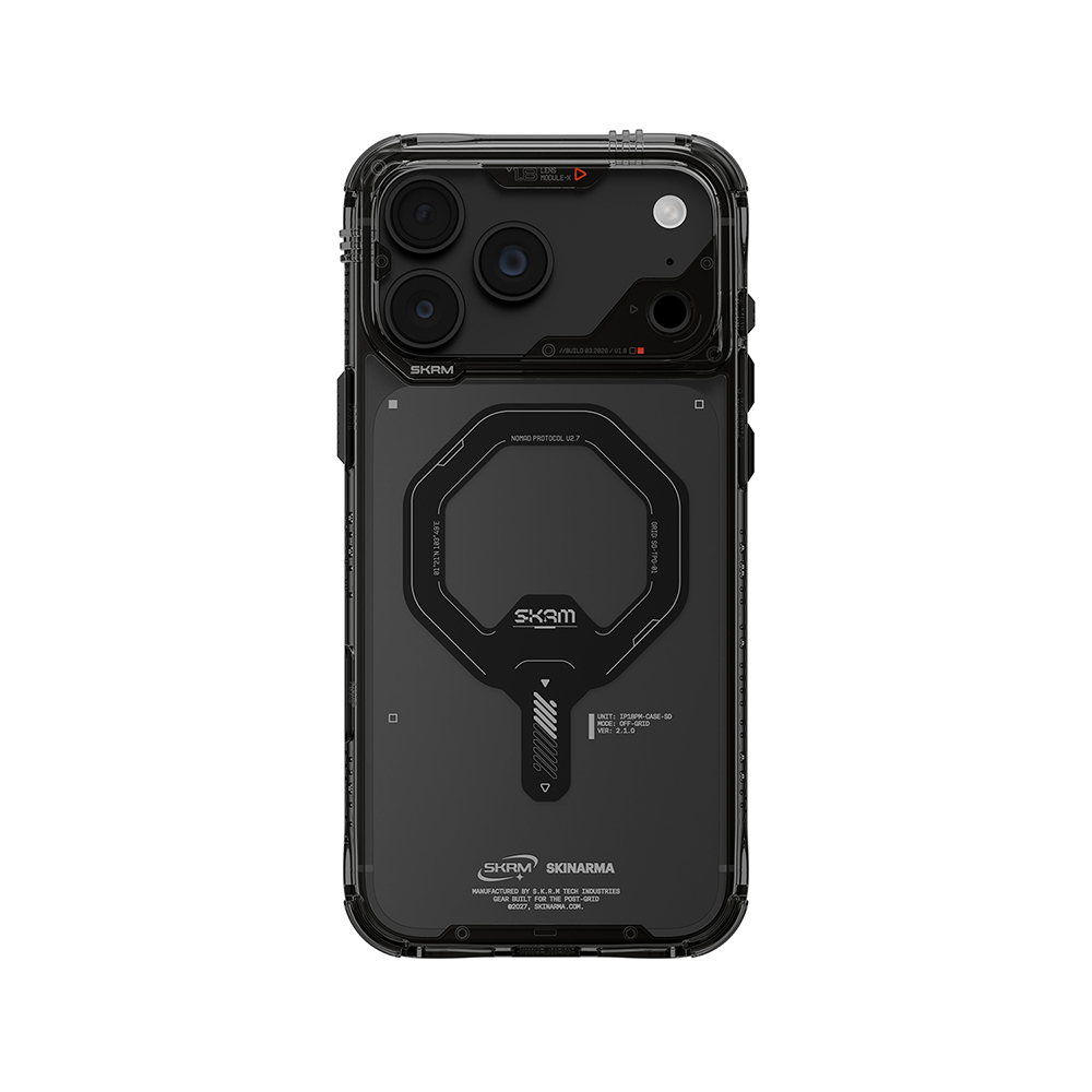 Apple iPhone 18 Pro Kılıf M-safe Şarj Özellikli Şeffaf Airbag Tasarımlı Skinarma Saido Mag-Charge Kapak - 7