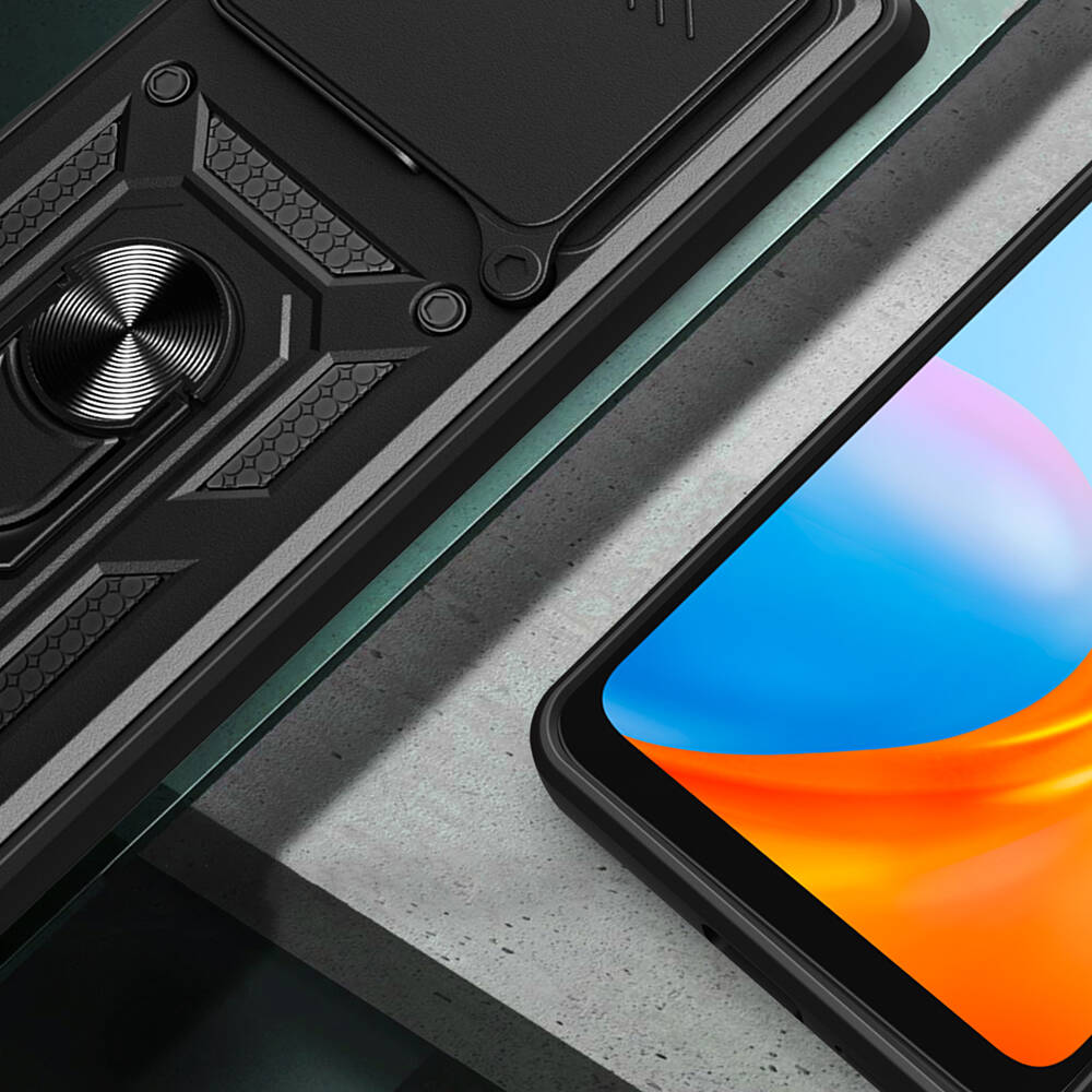 Xiaomi Redmi 13 4G Uyumlu Kılıf Magnetik Standlı Kamera Korumalı Zore Sürgülü Vega Kapak - 6