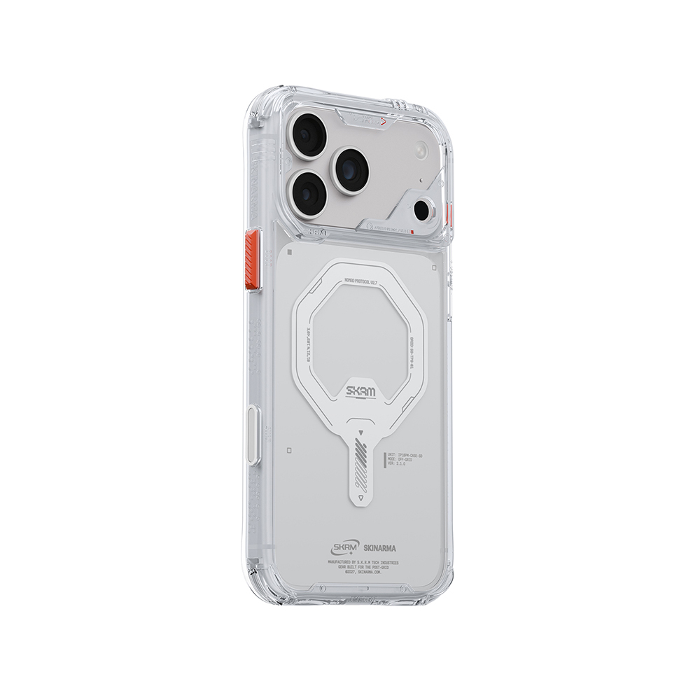 Apple iPhone 18 Pro Kılıf M-safe Şarj Özellikli Şeffaf Airbag Tasarımlı Skinarma Saido Mag-Charge Kapak - 2