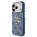 Apple iPhone 18 Pro Kılıf Guess Orjinal Lisanslı Gold Metal Kamera Çerçeveli 4G Desenli Metal Büyük 4G ve Yazı Logolu Kapak - 1