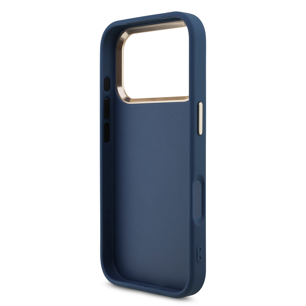 Apple iPhone 18 Pro Kılıf Guess Orjinal Lisanslı Gold Metal Kamera Çerçeveli 4G Desenli Metal Büyük 4G ve Yazı Logolu Kapak - 6