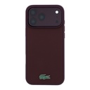 Apple iPhone 18 Pro Kılıf Lacoste Orjinal Lisanslı M-safe Şarj Özellikli PU Pike Desenli Metal Logolu Kapak - 2