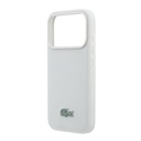 Apple iPhone 18 Pro Kılıf Lacoste Orjinal Lisanslı M-safe Şarj Özellikli PU Pike Desenli Metal Logolu Kapak - 5