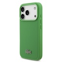 Apple iPhone 18 Pro Kılıf Lacoste Orjinal Lisanslı M-safe Şarj Özellikli PU Pike Desenli Metal Logolu Kapak - 1