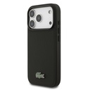 Apple iPhone 18 Pro Kılıf Lacoste Orjinal Lisanslı M-safe Şarj Özellikli PU Pike Desenli Metal Logolu Kapak - 1