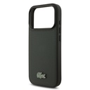 Apple iPhone 18 Pro Kılıf Lacoste Orjinal Lisanslı M-safe Şarj Özellikli PU Pike Desenli Metal Logolu Kapak - 5