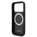 Apple iPhone 18 Pro Kılıf Lacoste Orjinal Lisanslı M-safe Şarj Özellikli PU Pike Desenli Metal Logolu Kapak - 6