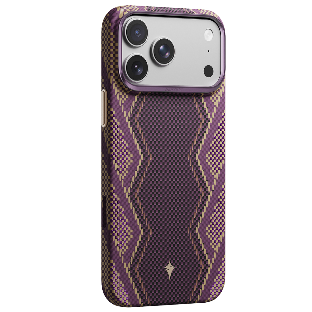 Apple iPhone 18 Pro Kılıf M-safe Şarj Özellikli Raptic Aramid Skin Scepter Serisi Karbon Kapak - 1