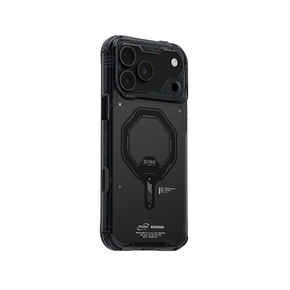 Apple iPhone 18 Pro Max Kılıf M-safe Şarj Özellikli Şeffaf Airbag Tasarımlı Skinarma Saido Mag-Charge Kapak - 5