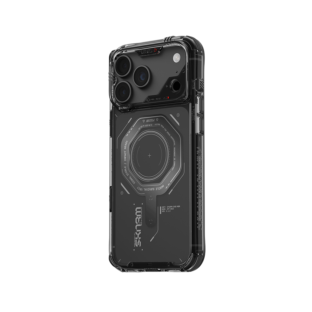 Apple iPhone 18 Pro Max Kılıf SkinArma M-safe Şarj Özellikli Airbag Tasarımlı Magma Kapak - 5