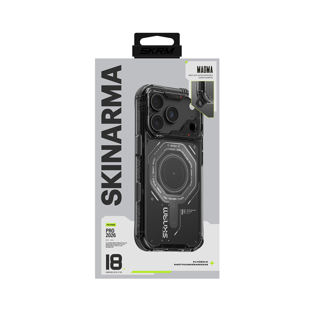 Apple iPhone 18 Pro Max Kılıf SkinArma M-safe Şarj Özellikli Airbag Tasarımlı Magma Kapak - 10