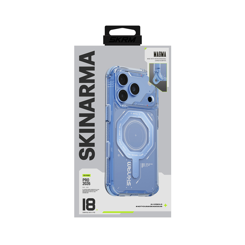 Apple iPhone 18 Pro Max Kılıf SkinArma M-safe Şarj Özellikli Airbag Tasarımlı Magma Kapak - 9