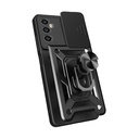 Realme C65 4G Uyumlu Kılıf Magnetik Standlı Kamera Korumalı Zore Sürgülü Vega Kapak - 1