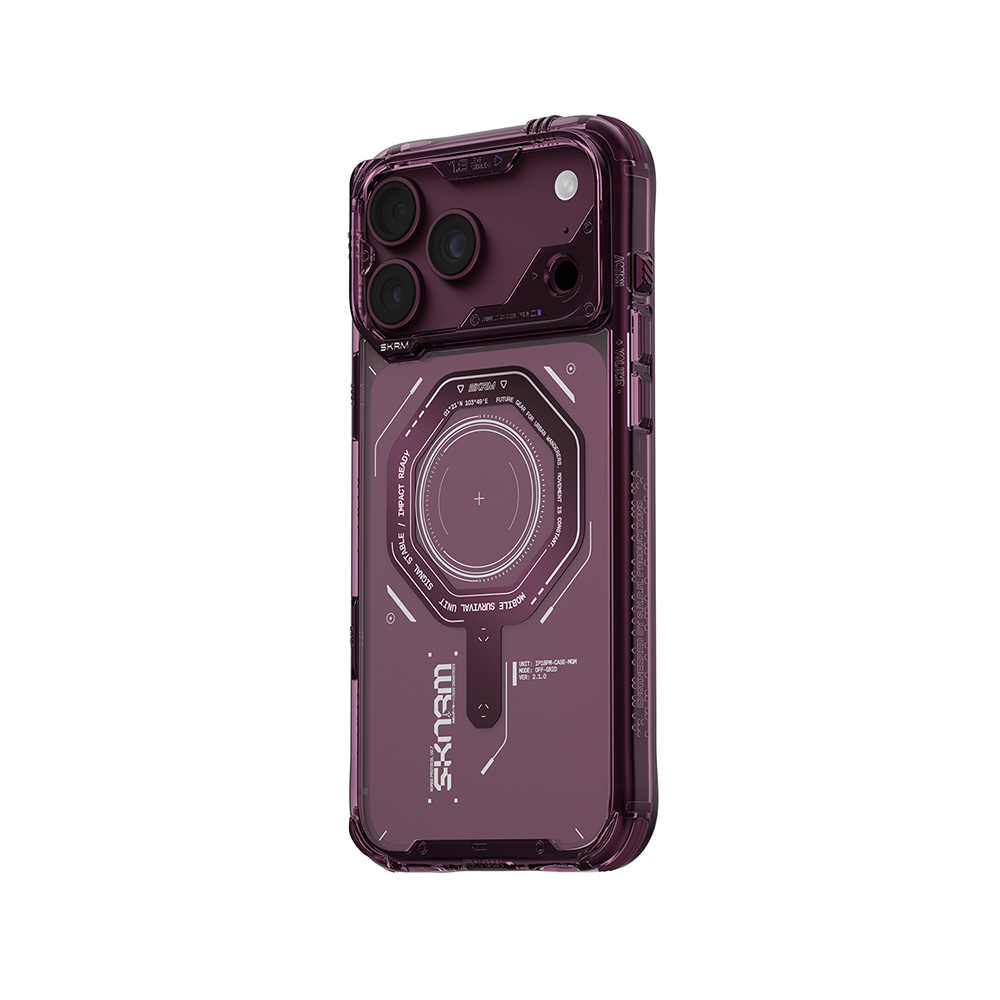 Apple iPhone 18 Pro Max Kılıf SkinArma M-safe Şarj Özellikli Airbag Tasarımlı Magma Kapak - 5