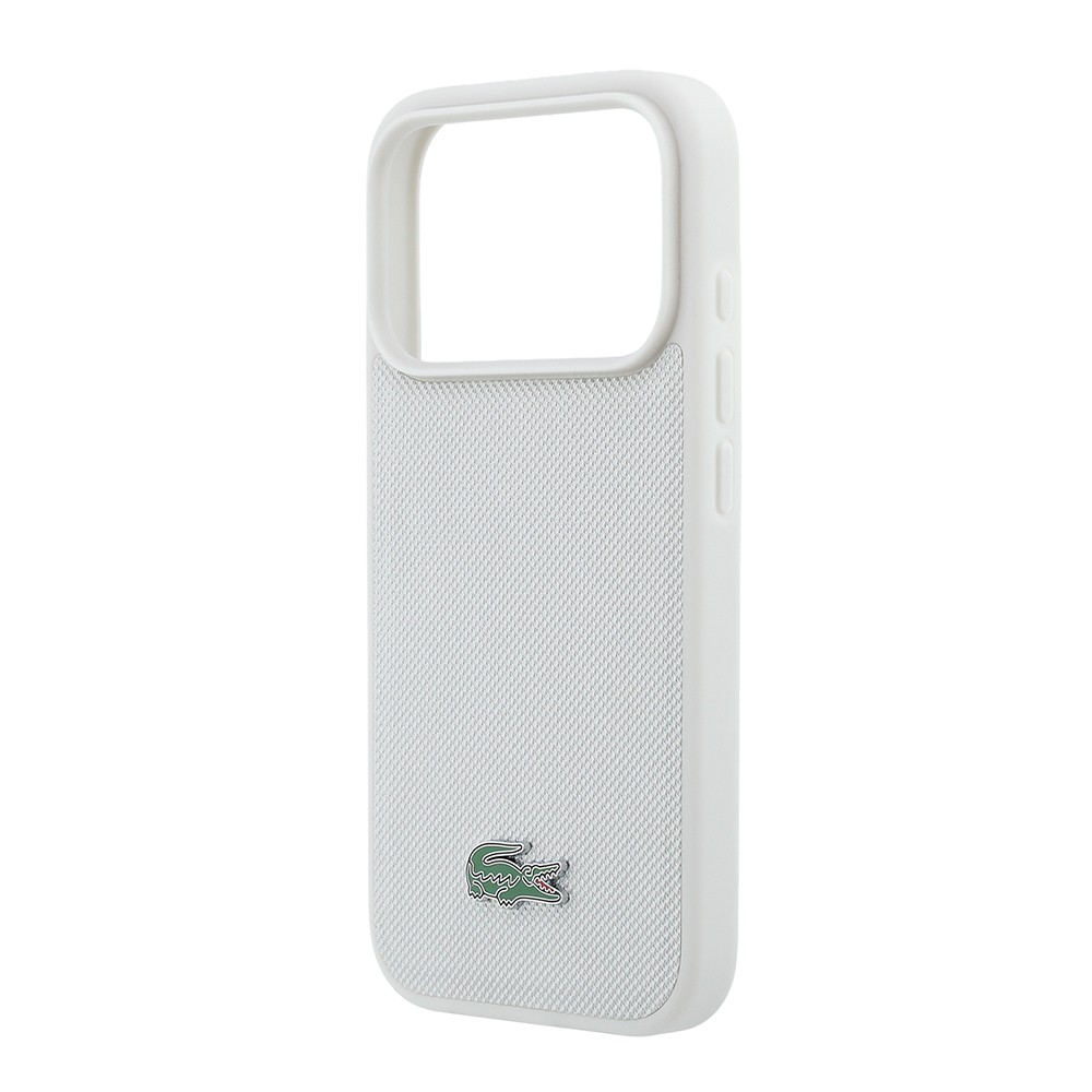 Apple iPhone 18 Pro Max Kılıf Lacoste Orjinal Lisanslı M-safe Şarj Özellikli PU Pike Desenli Metal Logolu Kapak - 5