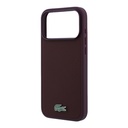 Apple iPhone 18 Pro Max Kılıf Lacoste Orjinal Lisanslı M-safe Şarj Özellikli PU Pike Desenli Metal Logolu Kapak - 5