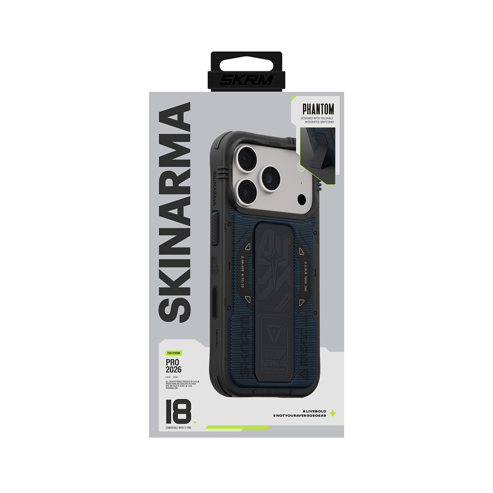 Apple iPhone 18 Pro Kılıf SkinArma M-safe Şarj Özellikli Airbag Tasarımlı Standlı Phantom Kapak - 11