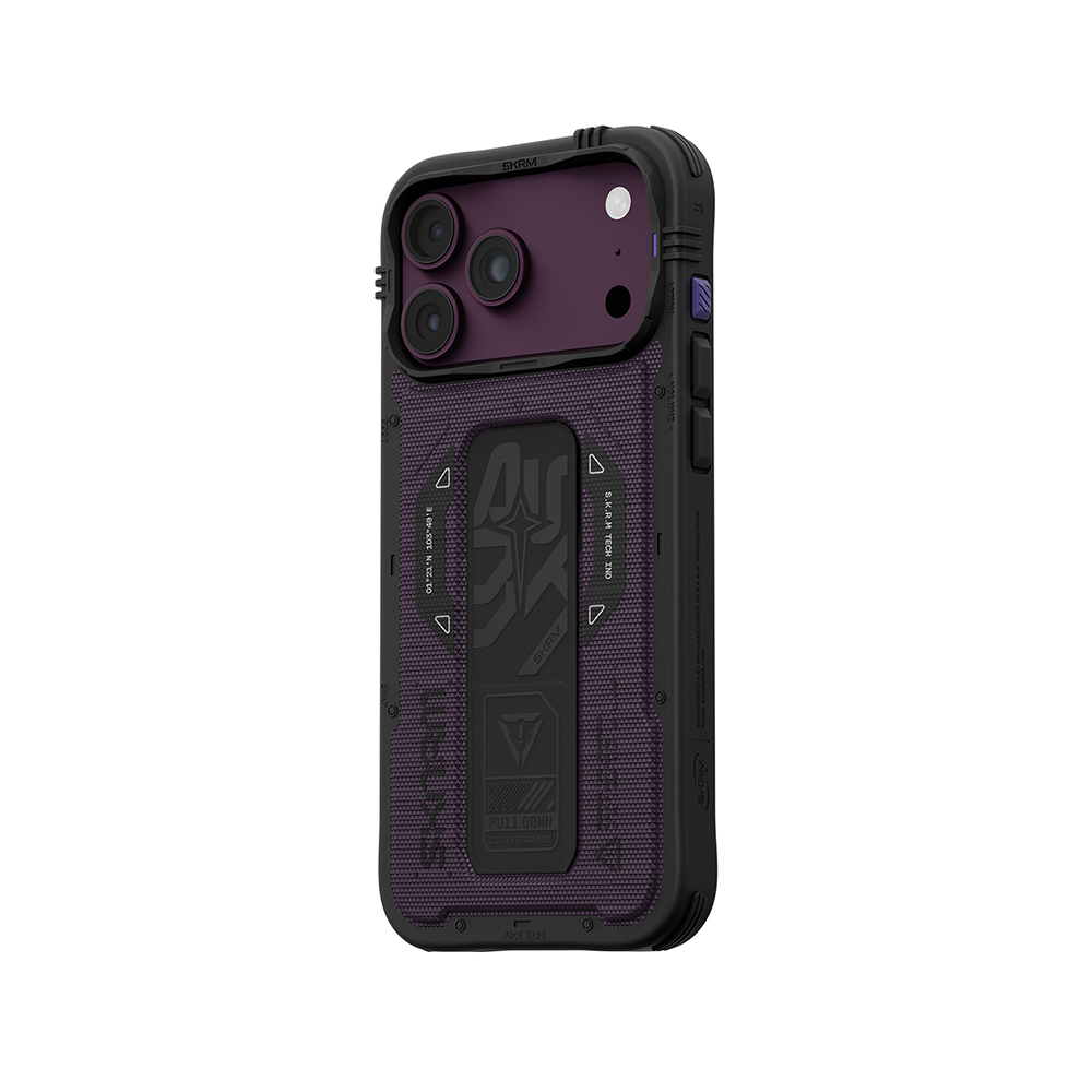 Apple iPhone 18 Pro Max Kılıf SkinArma M-safe Şarj Özellikli Airbag Tasarımlı Standlı Phantom Kapak - 5