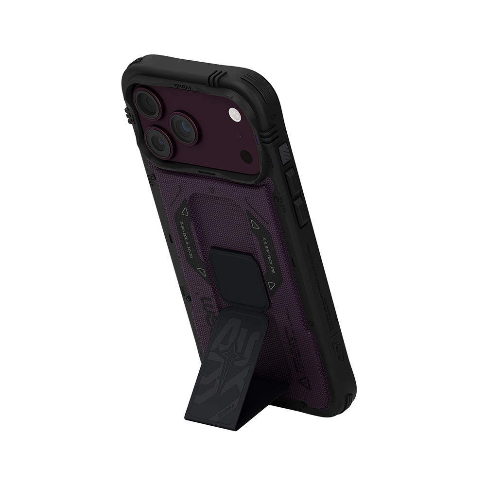 Apple iPhone 18 Pro Max Kılıf SkinArma M-safe Şarj Özellikli Airbag Tasarımlı Standlı Phantom Kapak - 9