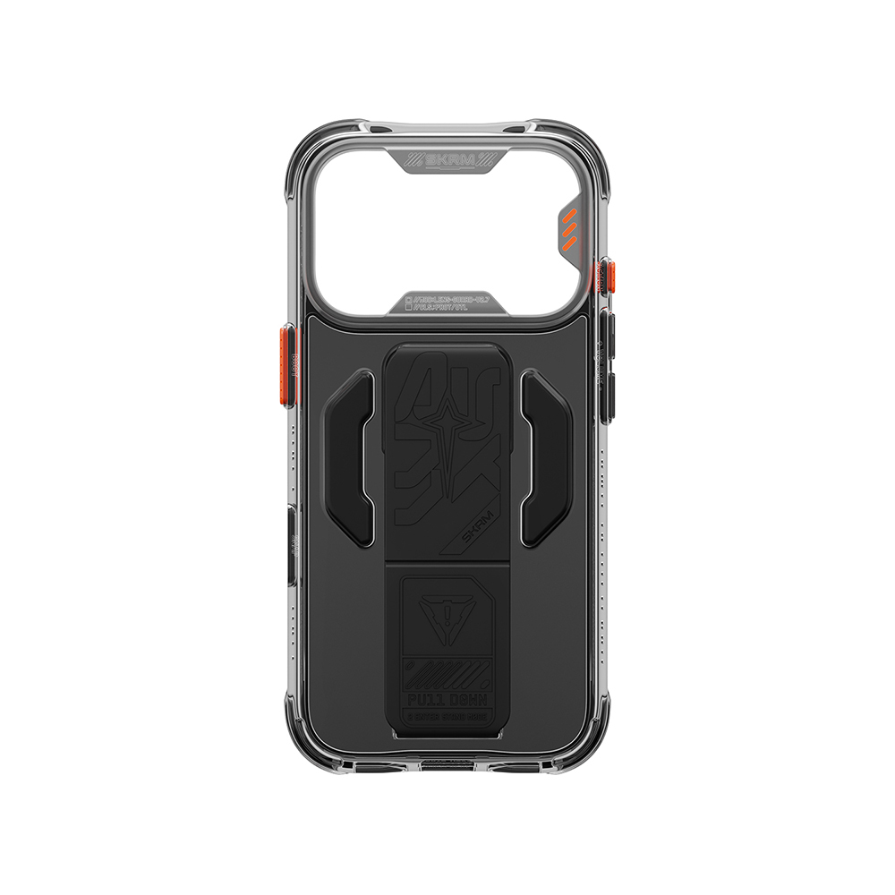 Apple iPhone 18 Pro Kılıf M-safe Şarj Özellikli Teknoloji Desenli Skinarma Helio CE Mag Charge Standlı Kapak - 4
