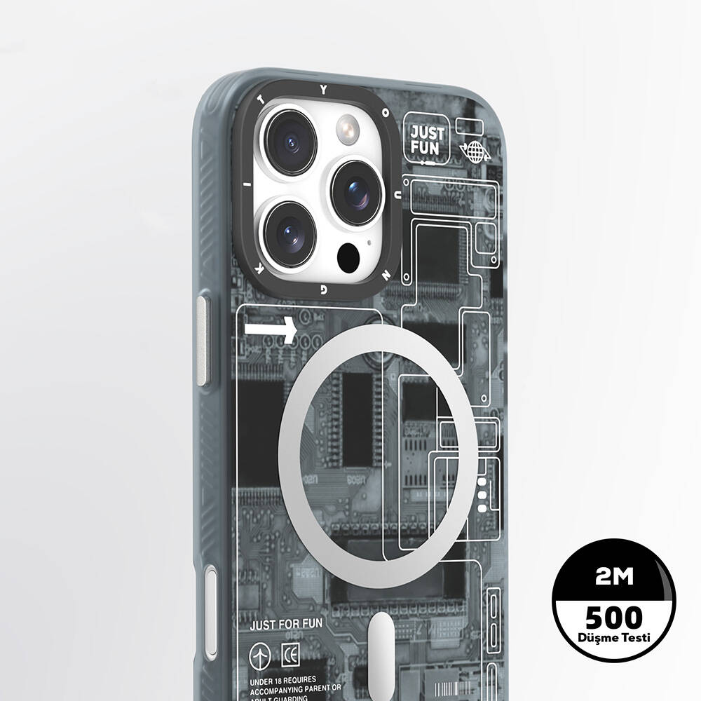 Apple iPhone 16 Pro Kılıf Magsafe Şarj Özellikli YoungKit Technology Serisi Kapak - 4