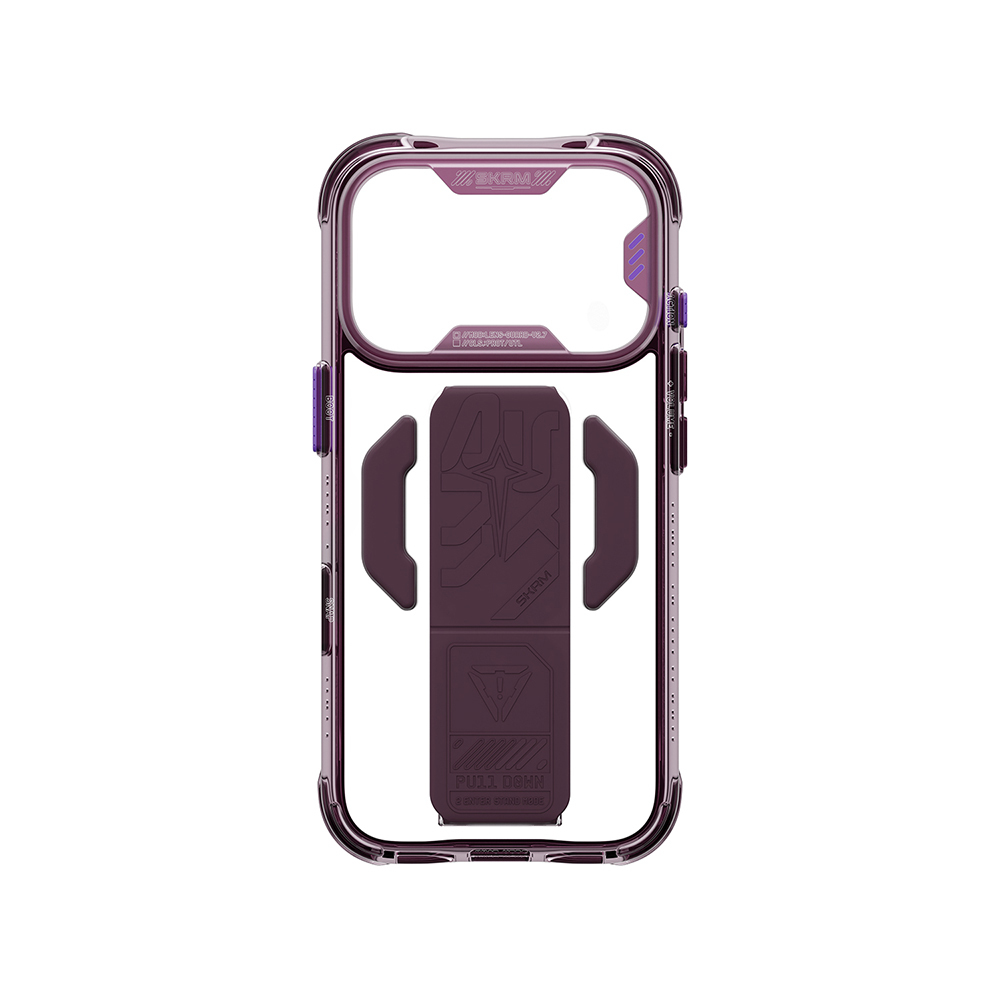 Apple iPhone 18 Pro Max Kılıf M-safe Şarj Özellikli Teknoloji Desenli Skinarma Helio CE Mag Charge Standlı Kapak - 1