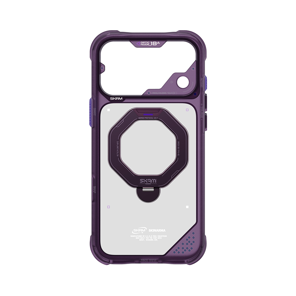 Apple iPhone 18 Pro Kılıf M-safe Şarj Özellikli Standlı Skinarma Saturn Kapak - 6