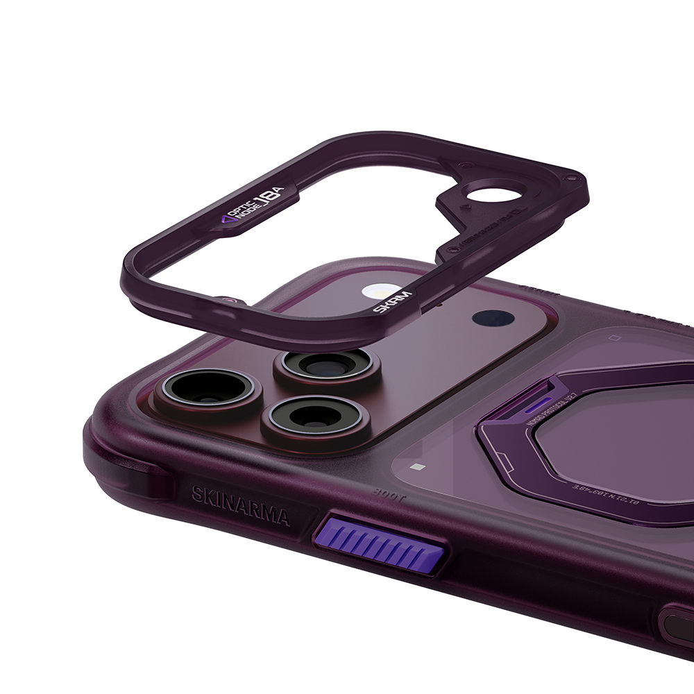 Apple iPhone 18 Pro Max Kılıf M-safe Şarj Özellikli Standlı Skinarma Saturn Kapak - 9
