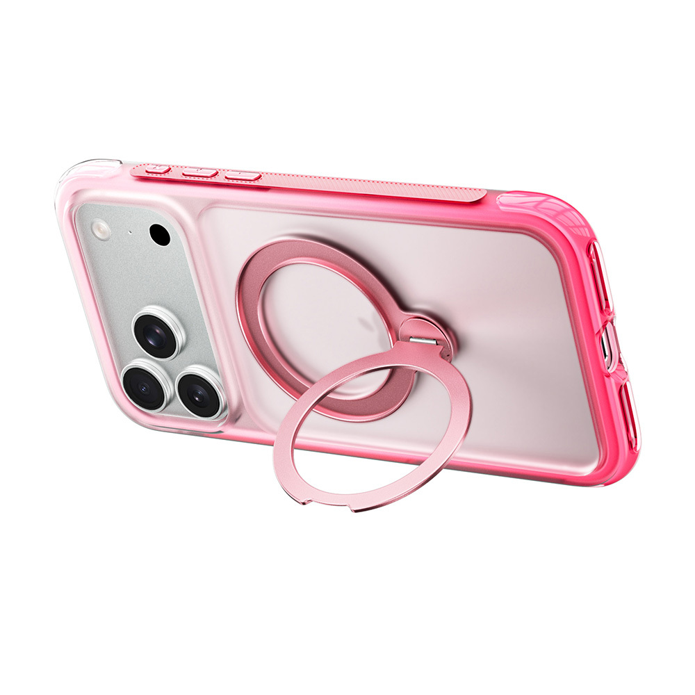 Apple iPhone 18 Pro Kılıf Wiwu AS-204 AeroShield Aurora Ultra Serisi M-safe Şarj Özellikli Airbag Tasarımlı Standlı Kapak - 6