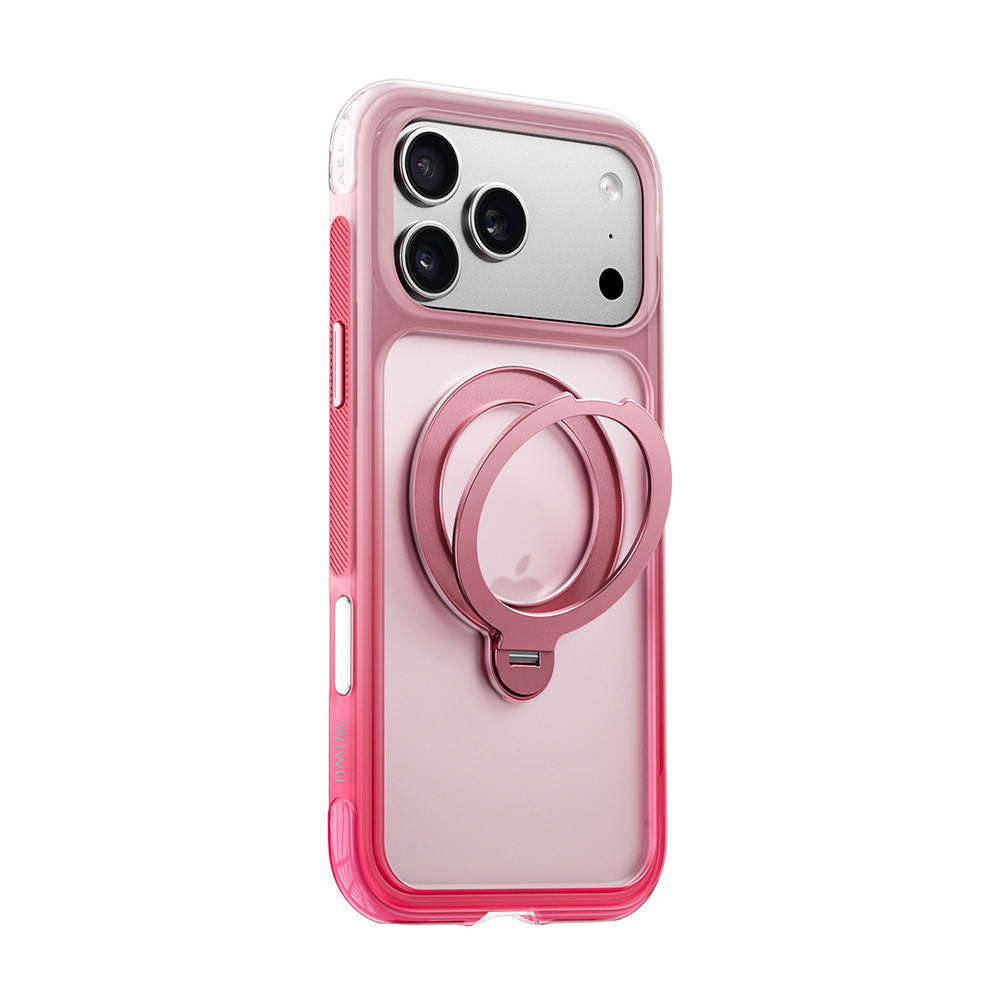Apple iPhone 18 Pro Kılıf Wiwu AS-204 AeroShield Aurora Ultra Serisi M-safe Şarj Özellikli Airbag Tasarımlı Standlı Kapak - 9