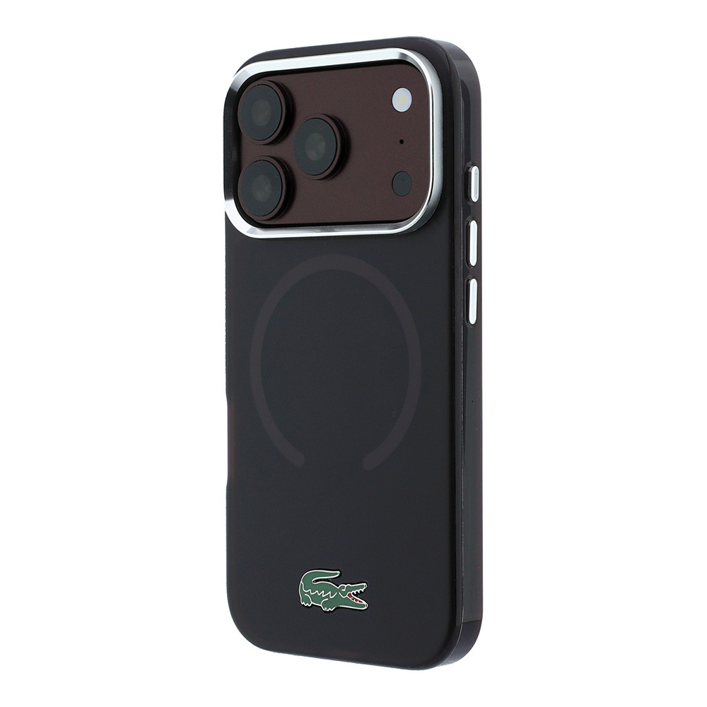 Apple iPhone 18 Pro Kılıf Lacoste Orjinal Lisanslı M-safe Şarj Özellikli Lake Timsah Logolu IML Frosted Kapak - 1
