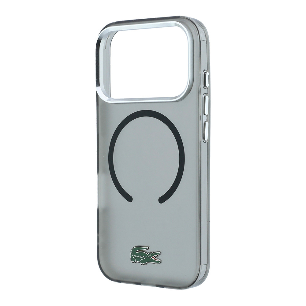 Apple iPhone 18 Pro Kılıf Lacoste Orjinal Lisanslı M-safe Şarj Özellikli Lake Timsah Logolu IML Frosted Kapak - 2