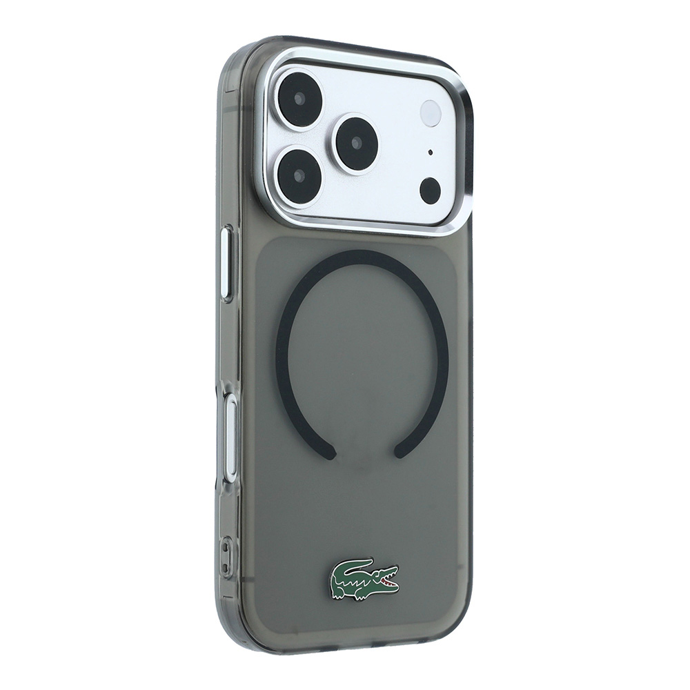 Apple iPhone 18 Pro Kılıf Lacoste Orjinal Lisanslı M-safe Şarj Özellikli Lake Timsah Logolu IML Frosted Kapak - 4