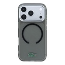 Apple iPhone 18 Pro Kılıf Lacoste Orjinal Lisanslı M-safe Şarj Özellikli Lake Timsah Logolu IML Frosted Kapak - 5