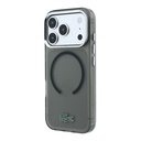 Apple iPhone 18 Pro Kılıf Lacoste Orjinal Lisanslı M-safe Şarj Özellikli Lake Timsah Logolu IML Frosted Kapak - 6