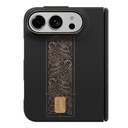 Apple iPhone Duo (Fold) Kılıf M-safe Şarj Özellikli Raptic Aramid SkinPro Rise Serisi 24 Ayar Altın Kaplamalı Karbon Kapak - 2