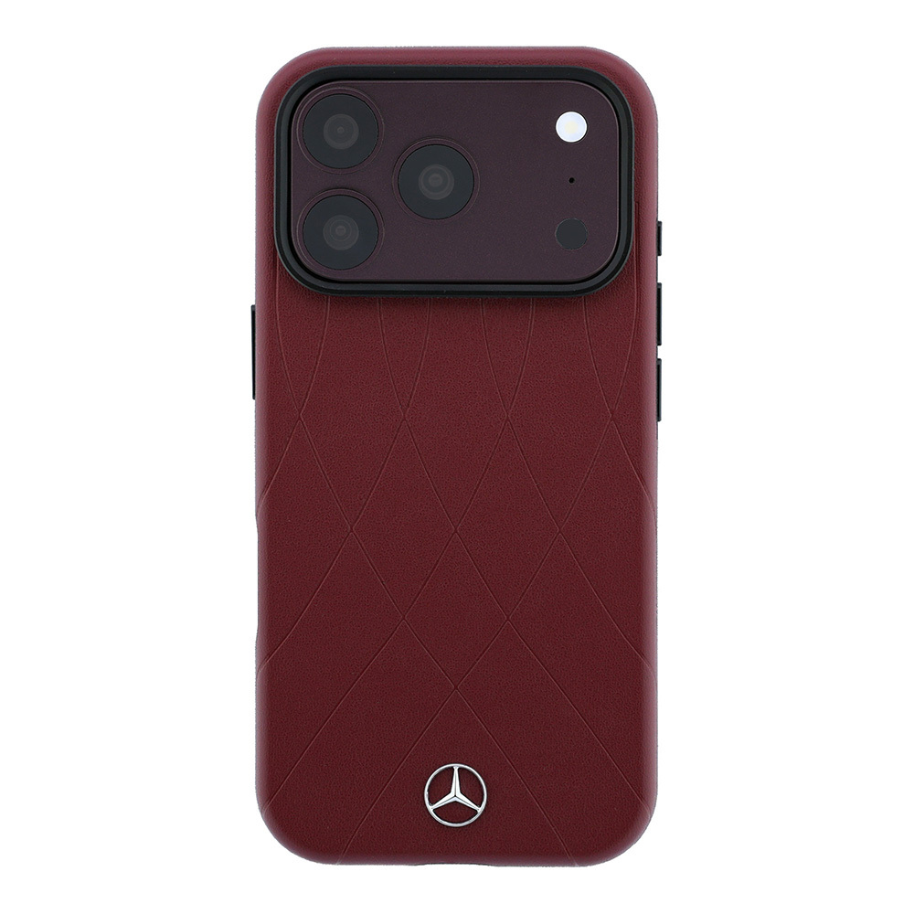 Apple iPhone 18 Pro Max Kılıf Mercedes Benz Orjinal Lisanslı M-safe Şarj Özellikli 3D Metal Logolu Crossed Lines Kapak - 2
