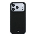 Apple iPhone 18 Pro Max Kılıf Mercedes Benz Orjinal Lisanslı M-safe Şarj Özellikli 3D Metal Logolu Wrap Wood Deri Kapak - 2
